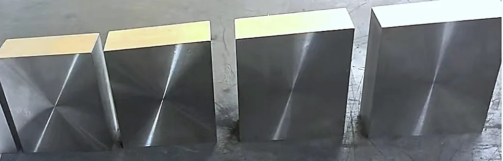 Forged mock-up plate for tubesheet with machined test coupons